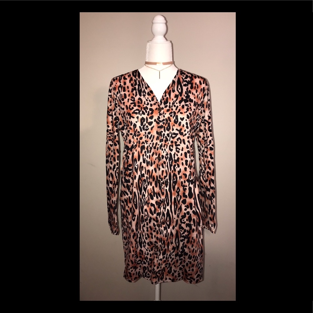 Trendy Animal Print Jacket New With Tags Beige - Picture 6 of 6